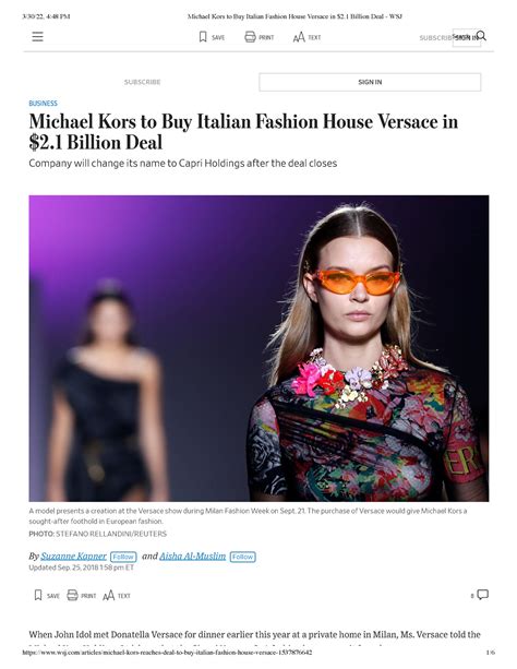 michael kors buys company|Michael Kors pickup today.